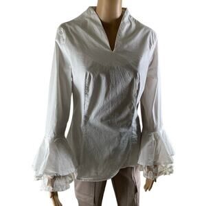 Stylewe v-neck‎ long sleeve strech embroidered bell sleeve women’s L
